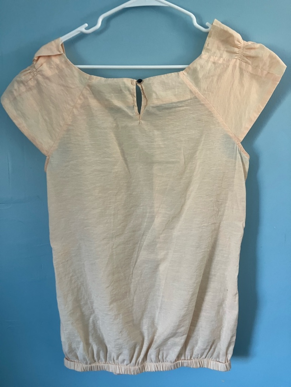 GAP Peach Ruffle-Trim Off-Shoulder Top - Picture 4 of 7